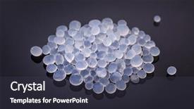  Presentation with silica - PPT theme having synthetic chemistry - pile of silica gel granules background and a tawny brown colored foreground
