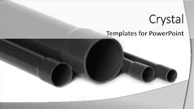  Presentation with pipes - Presentation design enhanced with plastic pipes - isolated on white background and a white colored foreground