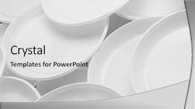  Presentation with plastic - Slides featuring plastic plates close-up - environmental background and a  colored foreground
