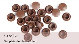  Presentation with power plugs humanheart - Beautiful theme featuring plastic plugs for furniture screws backdrop and a coral colored foreground