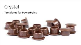  Presentation with replacement of spark plugs - Cool new theme with plastic plugs for furniture screws backdrop and a white colored foreground