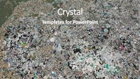  Presentation with landfill - Audience pleasing PPT layouts consisting of plastic pollution environmental problem backdrop and a gray colored foreground