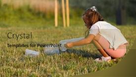  Presentation with problem world - Presentation theme having plastic-pollution-in-the-environmental background and a gold colored foreground