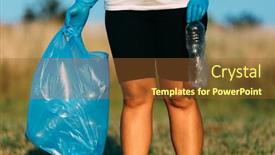  Presentation with world pollution - PPT theme enhanced with plastic-pollution-in-the-environmental background and a tawny brown colored foreground