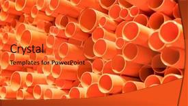  Presentation with pvc - Audience pleasing theme consisting of plastic road - orange pvc pipes stacked backdrop and a red colored foreground