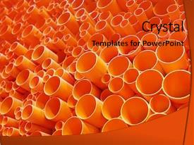 Plastic Road Orange Pvc Pipes Stacked PPT template 56 | CrystalGraphics