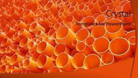  Presentation with pvc - Amazing PPT theme having plastic road - orange pvc pipes stacked backdrop and a red colored foreground