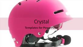  Presentation with road bike - PPT layouts consisting of plastic road - pink bike helmet isolated background and a red colored foreground