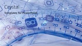  Presentation with plastic - Presentation theme consisting of plastic-rulers-on-the-white background and a light blue colored foreground