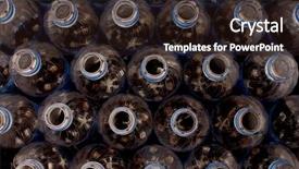  Presentation with soda - Cool new PPT layouts with plastic soda bottles over black backdrop and a wine colored foreground