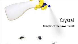  Presentation with sprayer - Presentation theme featuring plastic sprayer with insecticide background and a white colored foreground