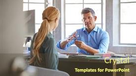  Presentation with plastic - PPT theme featuring plastic-surgeon-examining-and-describing background and a tawny brown colored foreground