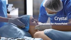  Presentation with injection plastic - Audience pleasing presentation design consisting of plastic surgeon making facial injection backdrop and a ocean colored foreground