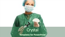  Presentation with silicon element - Audience pleasing presentation theme consisting of plastic surgeon woman with silicon backdrop and a  colored foreground