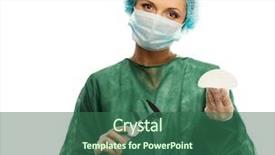  Presentation with silicon valleyt - Audience pleasing PPT theme consisting of surgeon woman with silicon breast backdrop and a  colored foreground