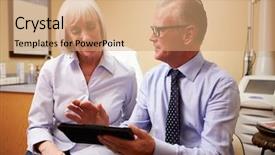  Presentation with cosmetic dan kecantikan - Slide set featuring plastic surgeons - cosmetic surgeon discussing proceedure background and a coral colored foreground