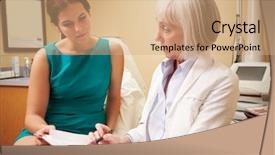  Presentation with cosmetic - Colorful PPT theme enhanced with plastic surgeons - cosmetic surgeon discussing proceedure backdrop and a coral colored foreground