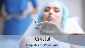  Presentation with hand surgeon - Cool new slide deck with plastic surgeon's hand holding backdrop and a light blue colored foreground