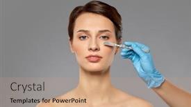  Presentation with plastic surgery - Colorful slide set enhanced with plastic-surgery-and-beauty-concept backdrop and a coral colored foreground