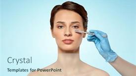  Presentation with plastic surgery - Slide deck having plastic-surgery-and-beauty-concept background and a cool aqua colored foreground