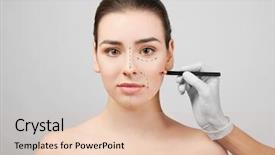  Presentation with plastic surgery - Beautiful theme featuring plastic surgery concept doctor drawing backdrop and a lemonade colored foreground