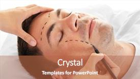  Presentation with plastic surgery - Beautiful PPT layouts featuring chirurgie - plastic surgery concept hands marking backdrop and a red colored foreground