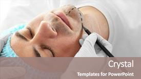  Presentation with plastic surgery - Colorful PPT theme enhanced with plastic surgery concept hands backdrop and a gray colored foreground