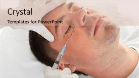  Presentation with plastic surgery - PPT layouts with plastic surgery concept hyaluronic acid background and a coral colored foreground