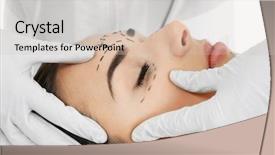  Presentation with plastic surgery - Audience pleasing slides consisting of plastic surgery concept specialist checking backdrop and a lemonade colored foreground