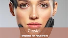  Presentation with skin doctor - Slide set featuring plastic-surgery-doctor-is-touching background and a coral colored foreground