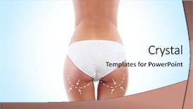  Presentation with slim body - Audience pleasing theme consisting of plastic surgery fat lose liposuction backdrop and a cool aqua colored foreground