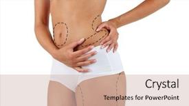  Presentation with slim body - PPT layouts having plastic surgery liposuction slim body background and a soft green colored foreground