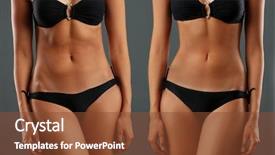  Presentation with slim body - Audience pleasing PPT theme consisting of plastic surgery liposuction slim body backdrop and a tawny brown colored foreground