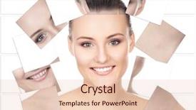  Presentation with plastic surgery - Presentation featuring plastic surgery medicine spa cosmetic background and a lemonade colored foreground