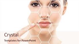  Presentation with skin surgery - Amazing slide set having plastic surgery skin care cosmetics backdrop and a lemonade colored foreground