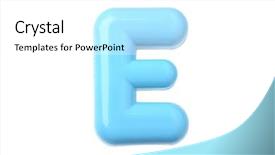  Presentation with letter - Beautiful presentation theme featuring plastic toy letter e backdrop and a white colored foreground