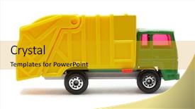  Presentation with plastic - Amazing theme having plastic toy van isolated backdrop and a gold colored foreground