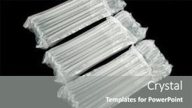  Presentation with plastic packaging - Presentation theme featuring plastic-translucent-air-packaging-protection background and a gray colored foreground