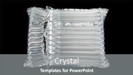  Presentation with packaging plastic - Beautiful theme featuring plastic-translucent-air-packaging-protection backdrop and a gray colored foreground