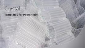  Presentation with plastic packaging - Presentation theme with plastic-translucent-air-packaging-protection background and a light gray colored foreground