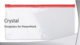  Presentation with plastic bag - Cool new slides with plastic transparent zipper document bag backdrop and a white colored foreground