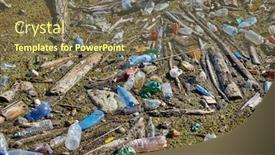  Presentation with waste water - Amazing theme having plastic-waste-drifting-in-polluted backdrop and a violet colored foreground