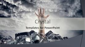  Presentation with pollution waste - Colorful PPT layouts enhanced with plastic-waste-pollution-concept backdrop and a light gray colored foreground