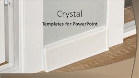  Presentation with plastic - Colorful PPT layouts enhanced with plastic-white-floor-plinth-installation backdrop and a light gray colored foreground