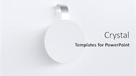  Presentation with stripe - Audience pleasing slides consisting of plastic-white-wobbler-with-metallic backdrop and a sky blue colored foreground