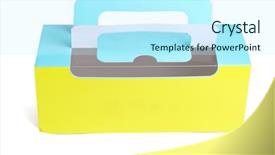  Presentation with recycle plastic bags - Amazing presentation theme having plastic window on white bacground backdrop and a cool aqua colored foreground