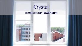  Presentation with plastic - Slides with plastic window with roller blind background and a sky blue colored foreground