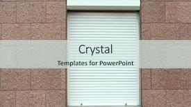  Presentation with plastic - Amazing PPT theme having plastic window with roller shutters backdrop and a sky blue colored foreground