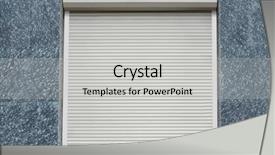  Presentation with plastic - Cool new slide deck with plastic window with roller shutters backdrop and a  colored foreground