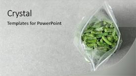  Presentation with plastic bag - Beautiful PPT layouts featuring plastic zipper bag with frozen backdrop and a light gray colored foreground